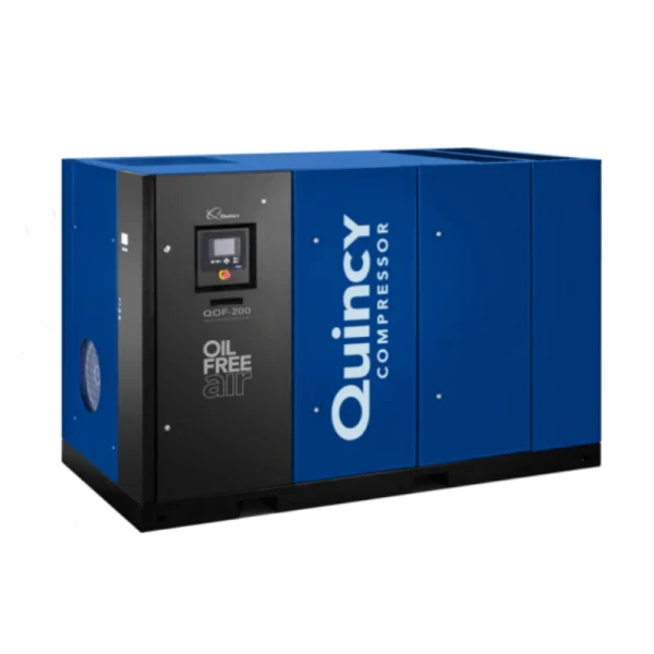 Compresores de aire exentos de aceite Quincy QOF 75-400 - Tecnología fiable de tornillo rotativo y dientes para aplicaciones industriales